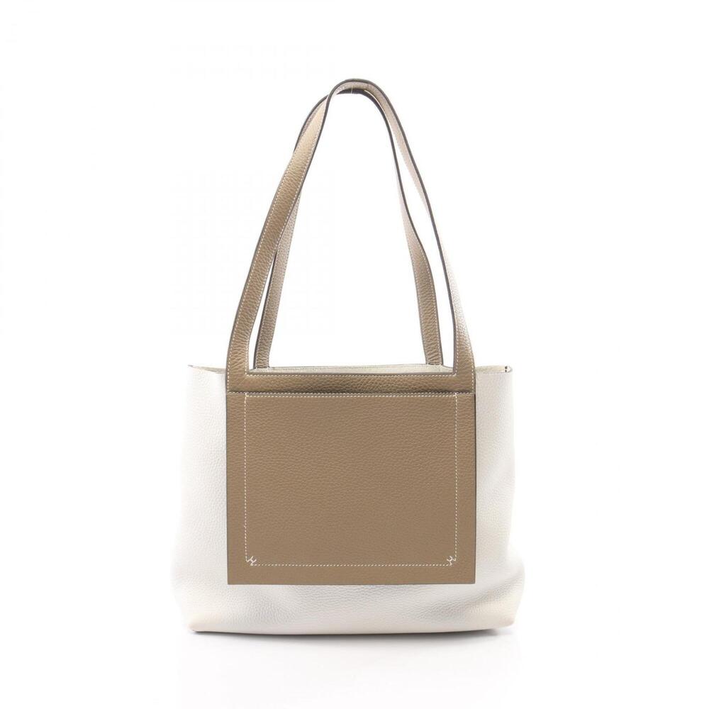 Hermes Cabasellier 31 New White Beige Malfa Tote Bag Handbag Leather Taurillo...